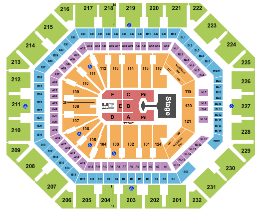 PHX Arena Disturbed Seating Chart